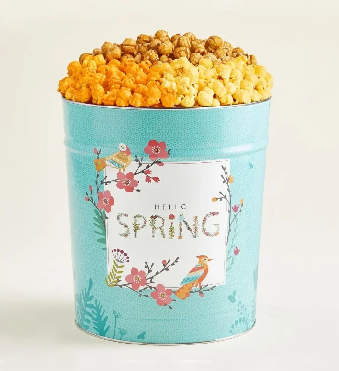 Spring Botanical 3 1/2 Gallon 3 Flavor Popcorn Tin